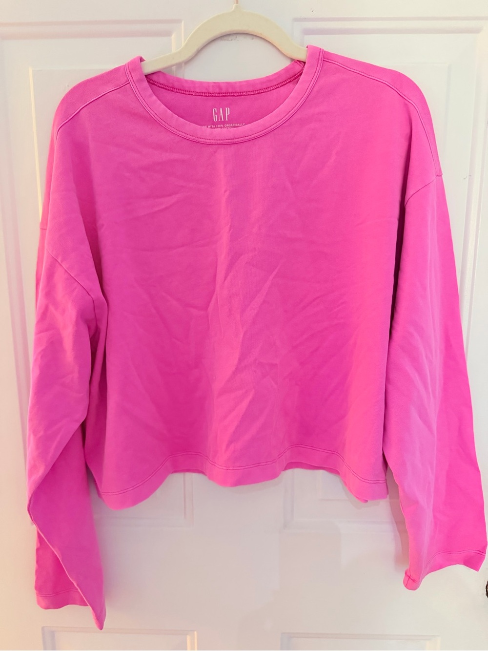 GAP Cropped Crewneck shirt - Hot Pink